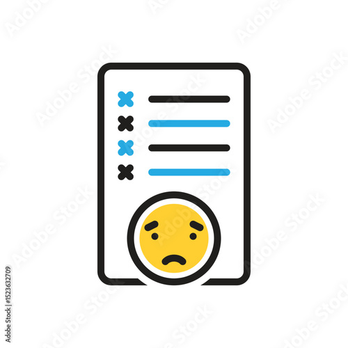 Multi color icon for mistake