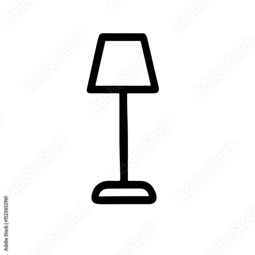 Minimalist Line Drawing Floor Lamp Interior Decoration Home Lighting Icon