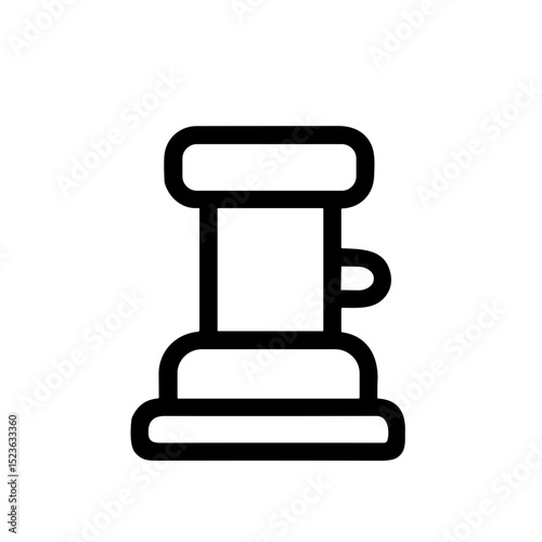 Simple Outline Jack Mechanical Lifting Device Car Repair Tool Icon