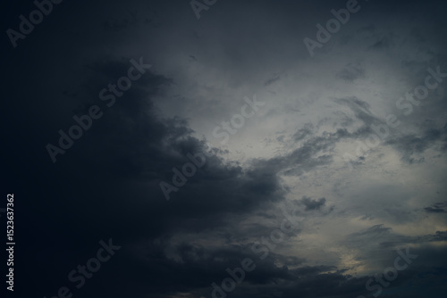 Fototapeta Naklejka Na Ścianę i Meble -  Dramatic dark sky storm weather 2
