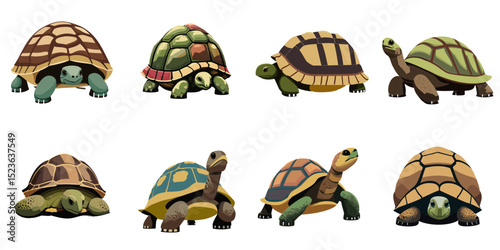 Multiple vector illustrations turtle

