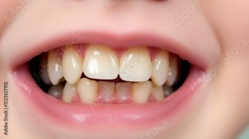 The first babies teeth. The lower front teeth (the lower central incisors).  Teething