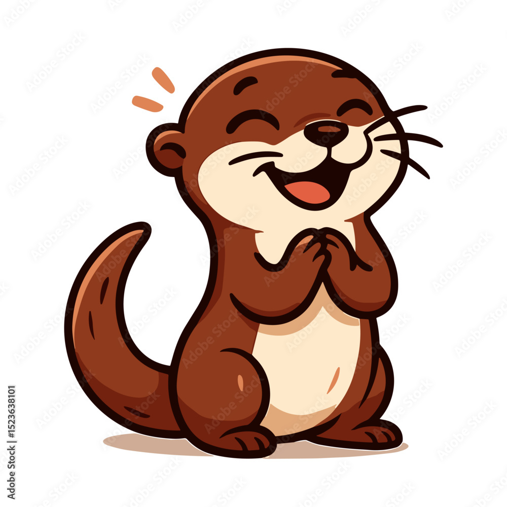 ferret cartoon weasel expresses pure joy ferret cartoon weasel expresses pure joy