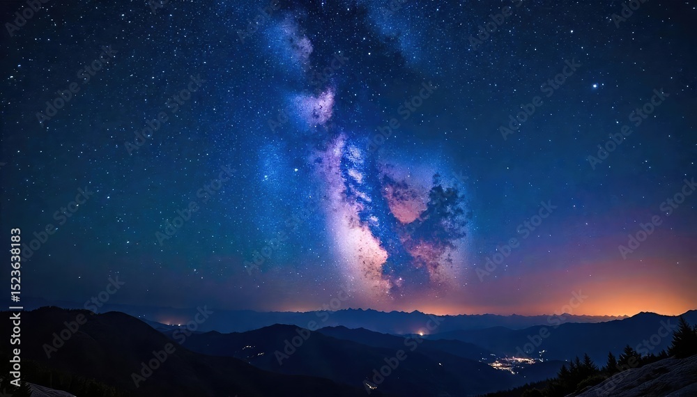 Fototapeta premium Mesmerizing celestial display of countless stars illuminating the night sky, creating a breathtaking panorama Perfect for astronomy, travel, and nature themes , pattern, stunning, space