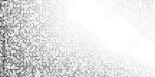 Modern repeating dots gradation simple. Halftone gradient texture. Vanishing polka dot abstract