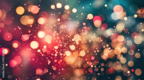 Abstract Festive Background With Sparkling Lights