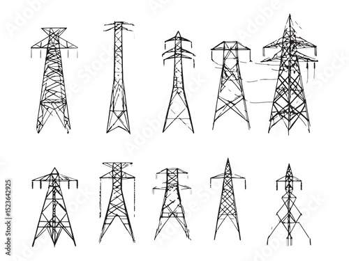 Low Emission Energy Simple Minimalist Line Art