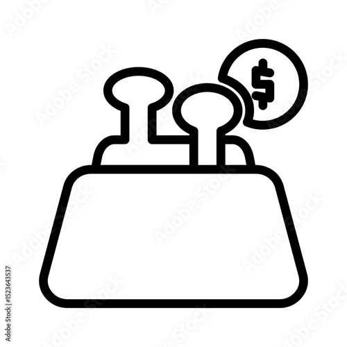 Wallet Editale Stroke Icon