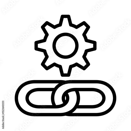 Blockchain Editale Stroke Icon