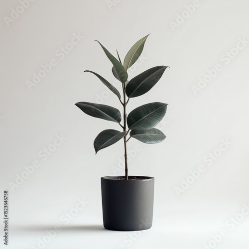 Indoor plant in a minimalist pot setting