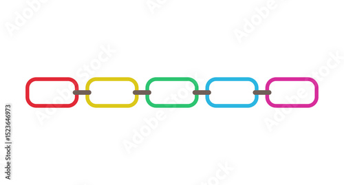 Free Download A colorful chain with a white background - GFXLoad