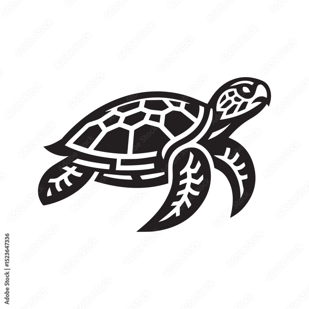 Fototapeta premium turtle logo, editable vector image