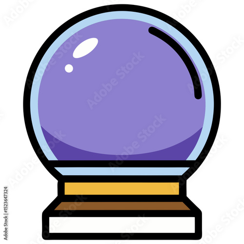 Purple crystal ball fortune teller prediction magic