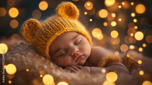 Baby peacefully sleeping in cozy setting