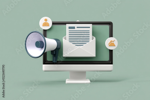 Email Marketing and Digital Communication Vector Illustration