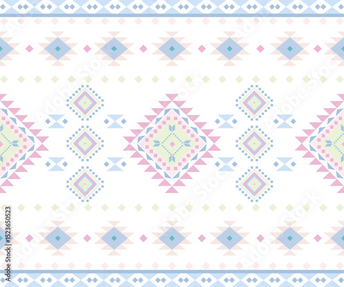 Navajo tribal vector seamless pattern. Native American ornament. Ethnic South Western decor style. Boho geometric ornament. Vector Mexican blanket