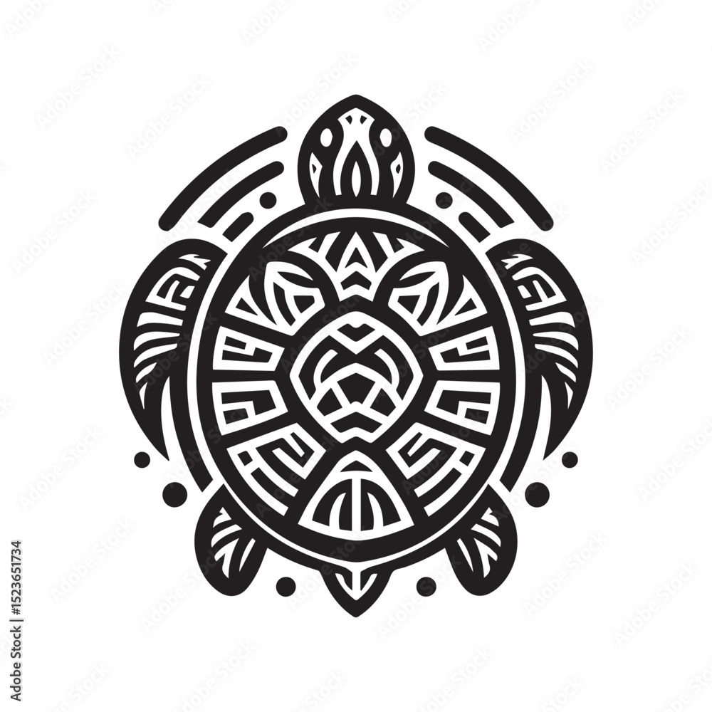 Obraz premium turtle logo, editable vector image