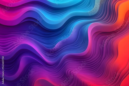 A vibrant and modern abstract background featuring smooth flowing waves and soft gradient colors. Ideal for use in web design, app UI, presentations, posters, or social media content. This high-resolu