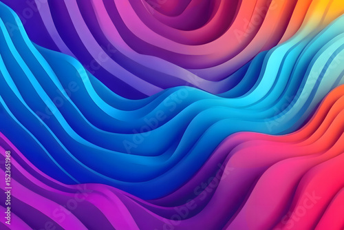 A vibrant and modern abstract background featuring smooth flowing waves and soft gradient colors. Ideal for use in web design, app UI, presentations, posters, or social media content. This high-resolu