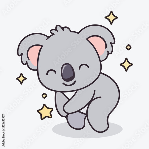 Adorable Koala Bear Illustration Cute Cartoon Animal Design