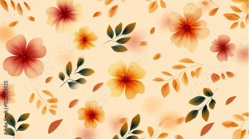 Wallpaper Mural Gorgeous and cute flower background wallpaper
 Torontodigital.ca