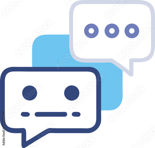 "Chatbot Icon – AI Assistant, Virtual Support, and Messaging Bot Vector"