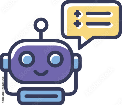 "Chatbot Icon – AI Assistant, Virtual Support, and Messaging Bot Vector"