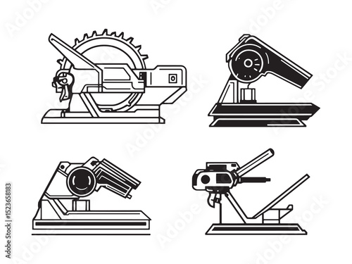 Miter Saw Blade – Simple Vector Illustration