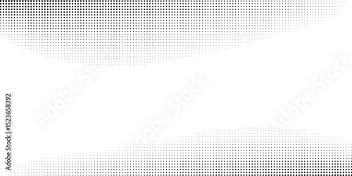 Abstract dotted halftone gradient texture. Vanishing polka dot background. Repeating dots simple abstract