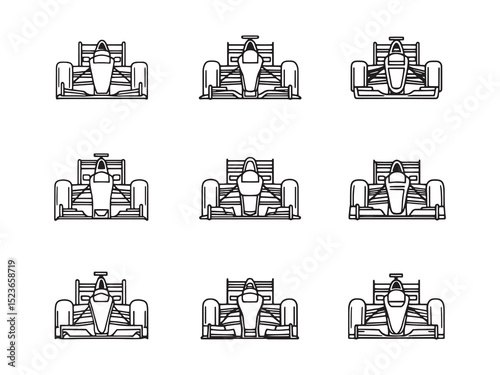 Monaco Grand Prix Minimalist 2D Line Art 