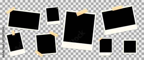 Isolated Picture Frame vector illustration design, Square shape frame design on white background, Editable