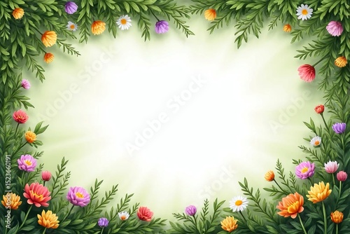frame of flowers