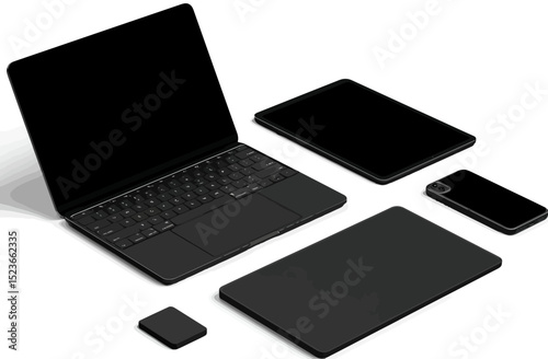 Sleek Minimalist Gadgets Laptop, Tablet, Smartphone, and Accessories