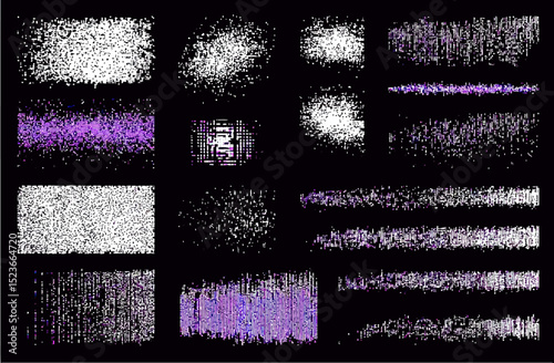 Collection of Scattered White Noise Textures High-Resolution EPS Vector Graphics