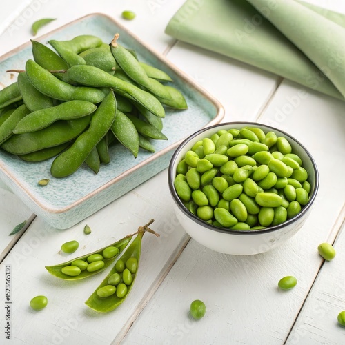 Fresh Edamame in Pods and B...