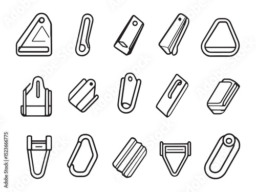 Tarp Clips Minimalist 2D Line Art 