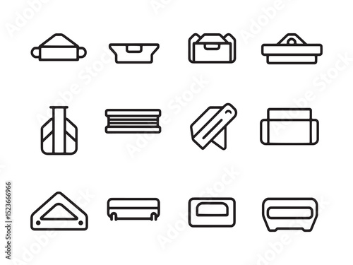 Tarp Clips Minimalist 2D Line Art 