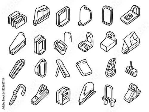 Tarp Clips Minimalist 2D Line Art 