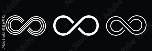 Infinity vector icon symbol. illustration sign collection.