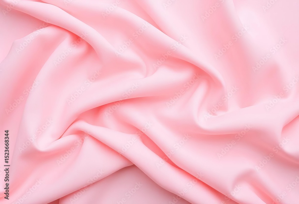 Obraz premium Soft pink viscose fabric in gentle folds, unprinted texture, background texture, sewing