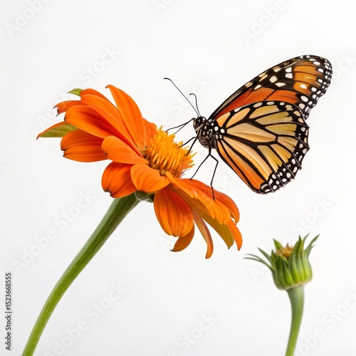 Orange Flower and Butterfly...