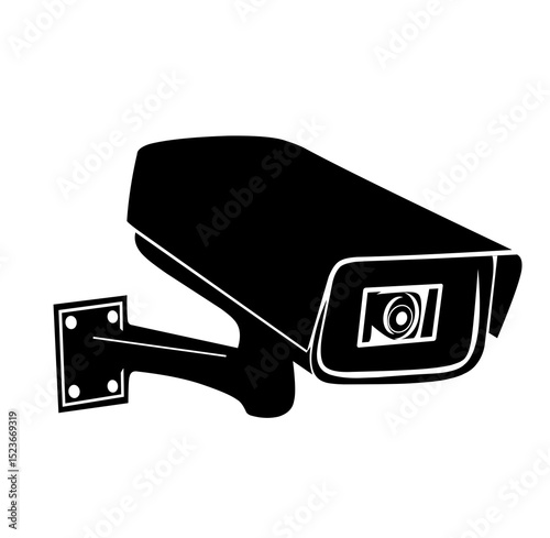 cctv icon technology design illustration graphic vector abstract, Security Camera Icon Vector Template Illustration Design. IP CCTV camera install by have water proof cover to protect camera with home