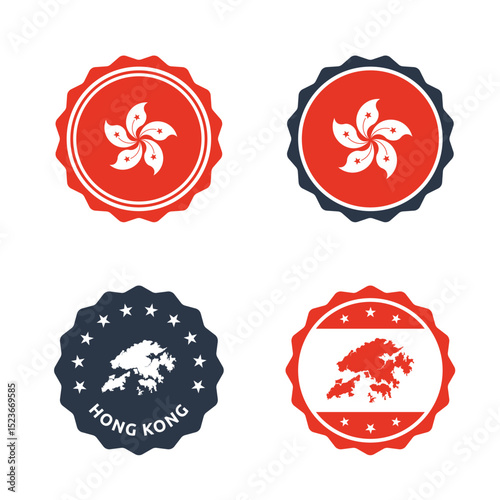 Hong Kong stamp set, product labels of Hong Kong