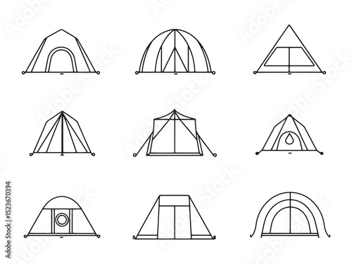 Tent Repair Kit Ultra Minimalist Line Art 