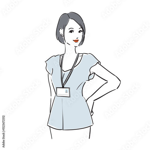 ボブヘアのかっこいいビジネスウーマン
