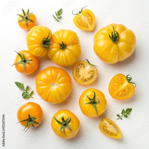 Yellow Tomatoes Flatlay Jui...