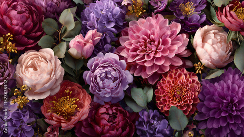 Gorgeous and luxurious flower background wallpaper
