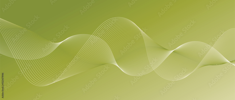 Fototapeta premium Abstract wave lines in color gradient on minimalist background. Futuristic and dynamic look, perfect for tech, digital, and modern design projects.