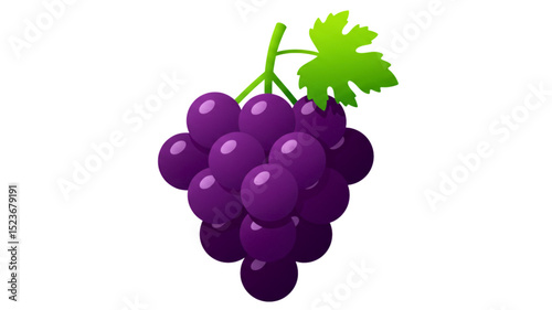 bunch of grapes isolated on white
