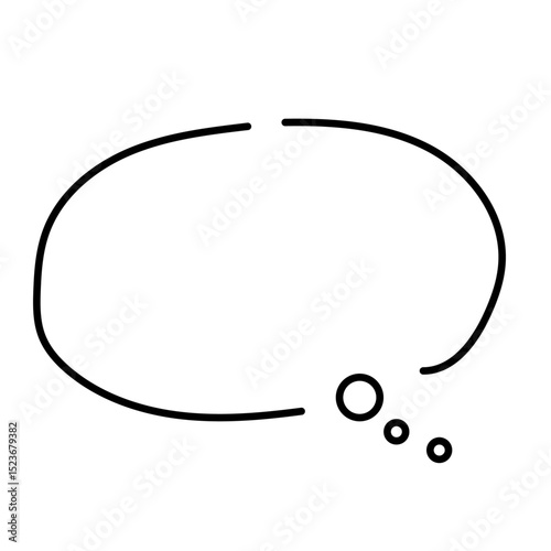 シンプルな手描きの丸い吹き出し